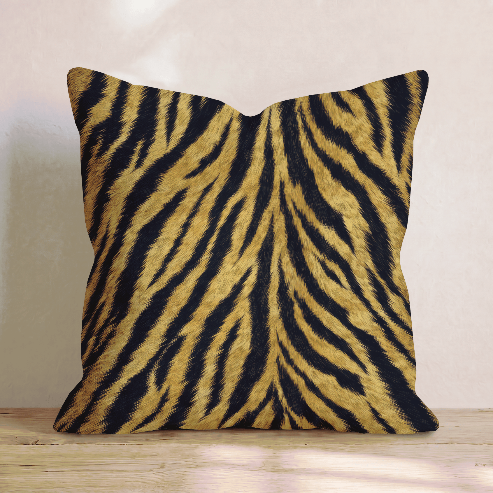Tiger Fur Texture Throw Pillow - Hillcroft Home