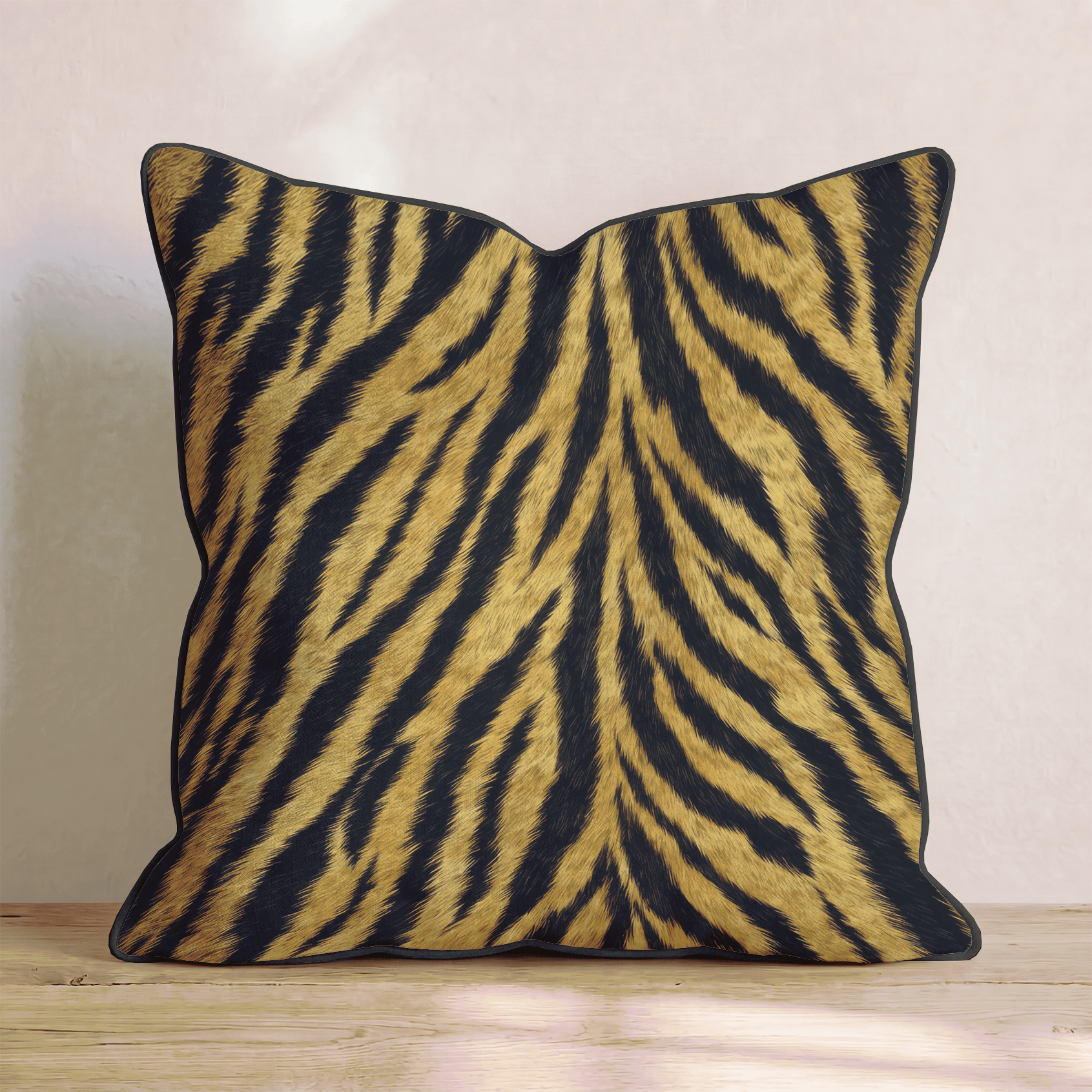 Tiger Fur Texture Throw Pillow - Hillcroft Home
