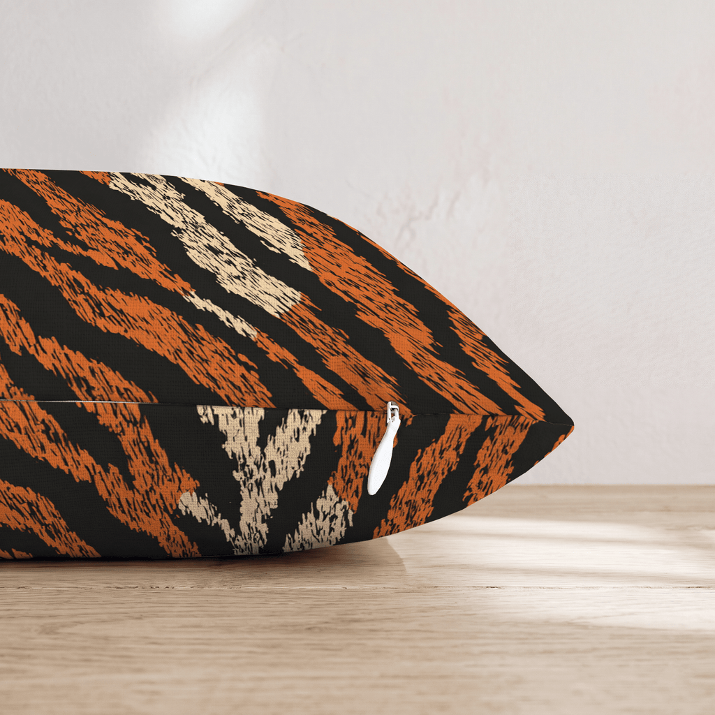 Tiger Stripe Bold Throw Pillow - Hillcroft Home