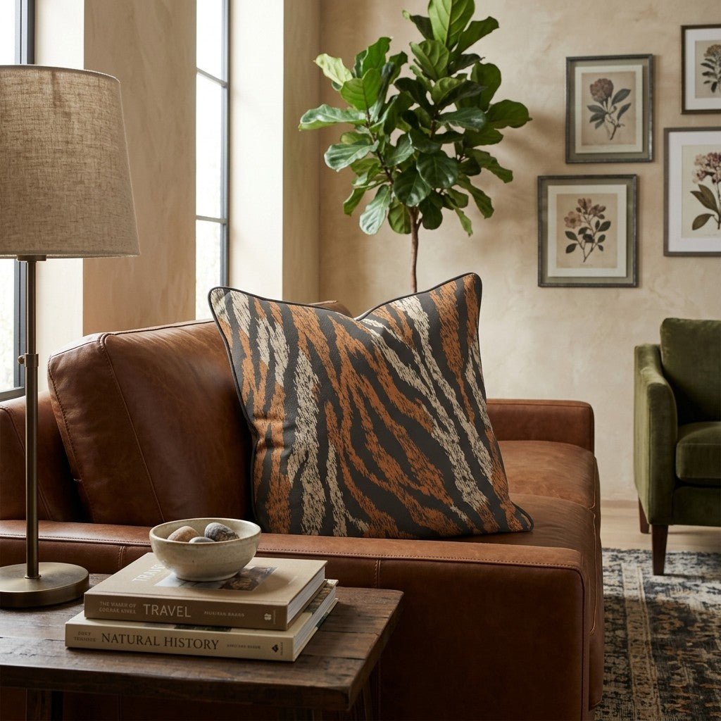Tiger Stripe Bold Throw Pillow - Hillcroft Home