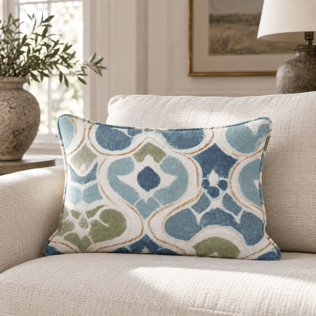 Tile Talk Throw Pillow throw pillow - Hillcroft Home