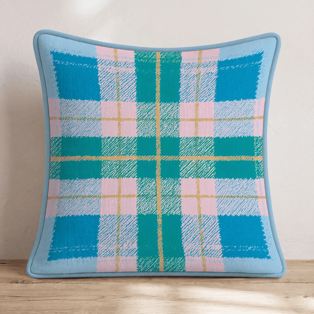 Tinley Tartan Throw Pillow - Hillcroft Home