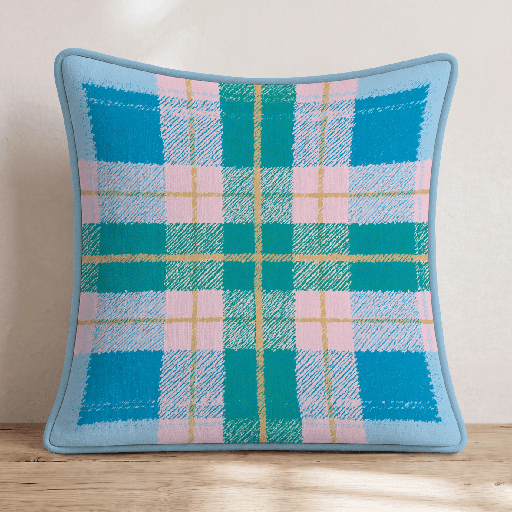 Tinley Tartan Throw Pillow - Hillcroft Home