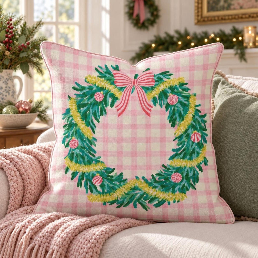 Tinsel Toast Throw Pillow throw pillow - Hillcroft Home