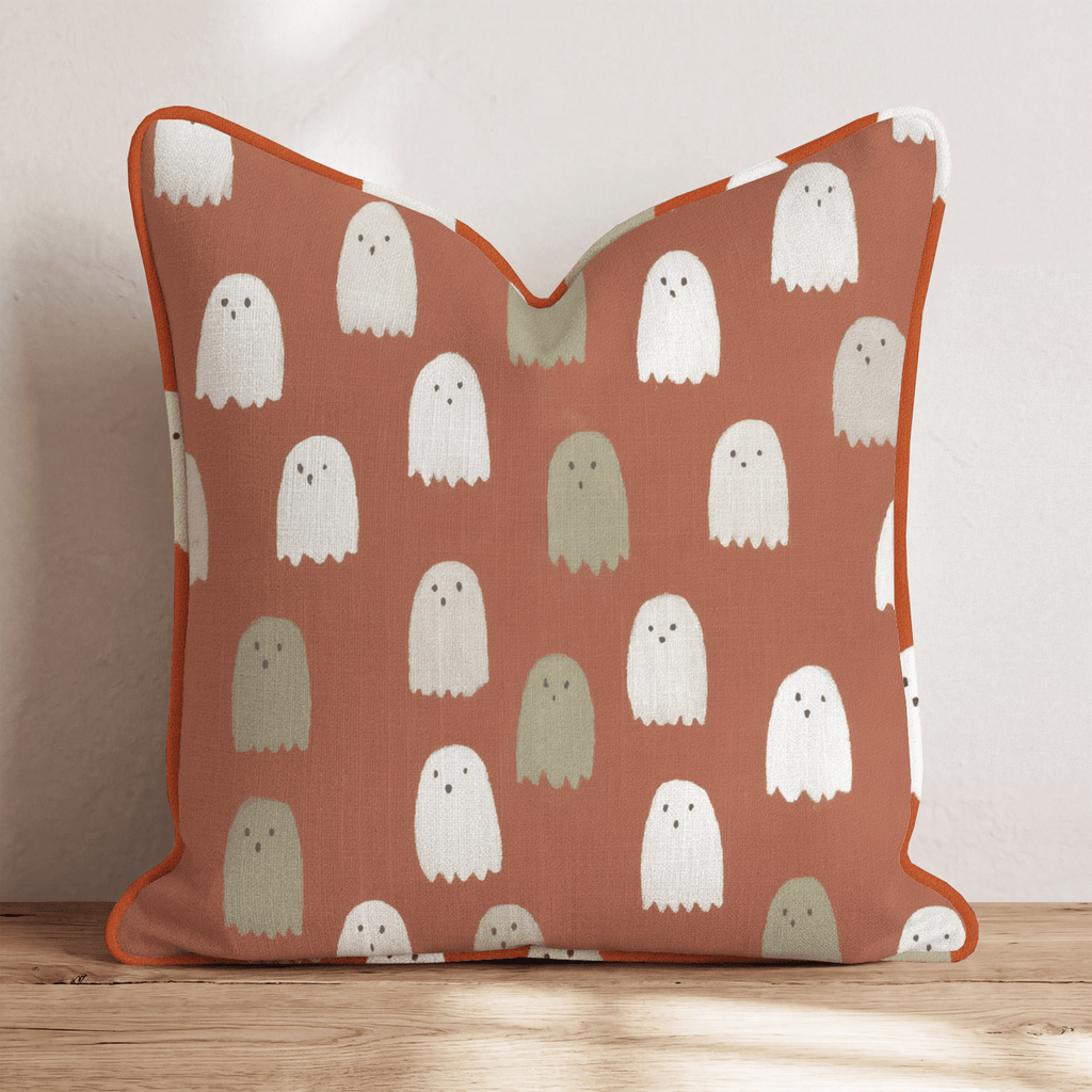 Tiny Ghost Parade Throw Pillow - Hillcroft Home