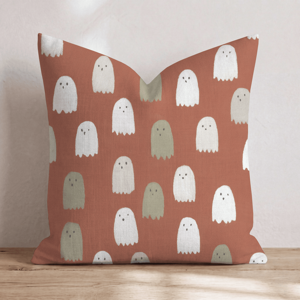 Tiny Ghost Parade Throw Pillow - Hillcroft Home