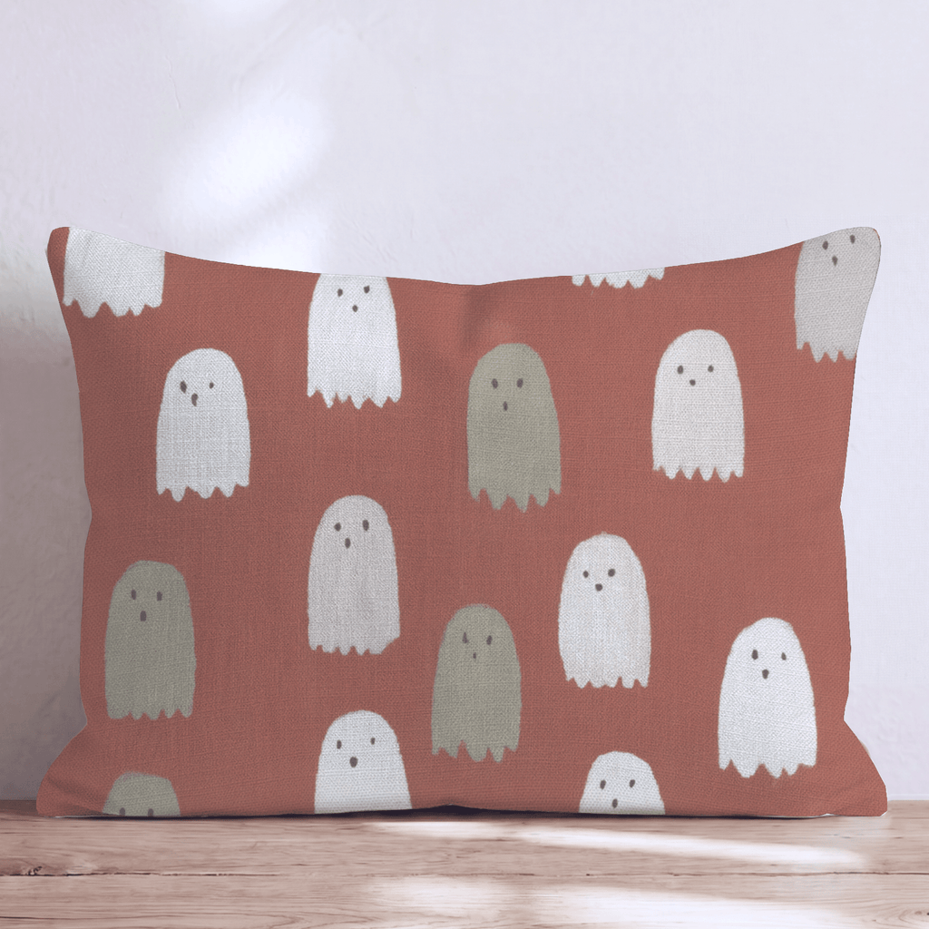 Tiny Ghost Parade Throw Pillow - Hillcroft Home