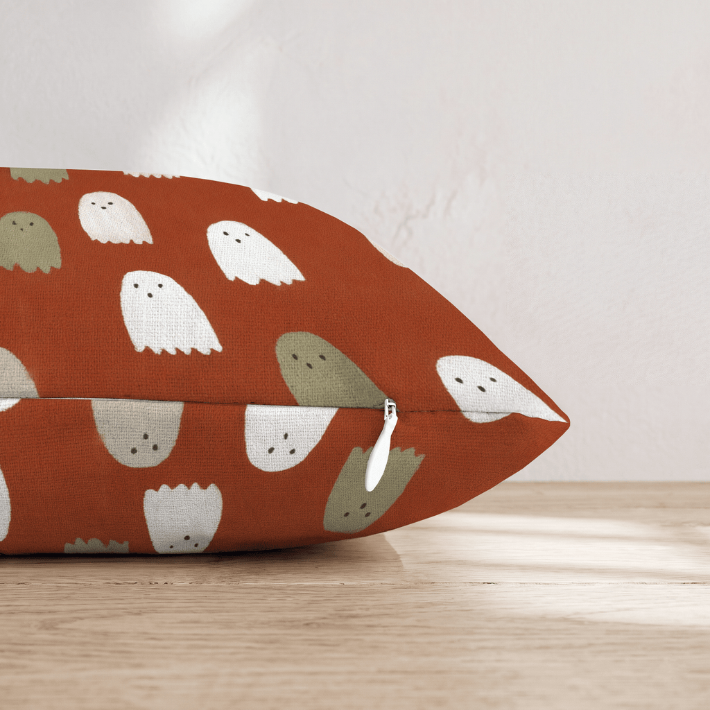 Tiny Ghost Parade Throw Pillow - Hillcroft Home