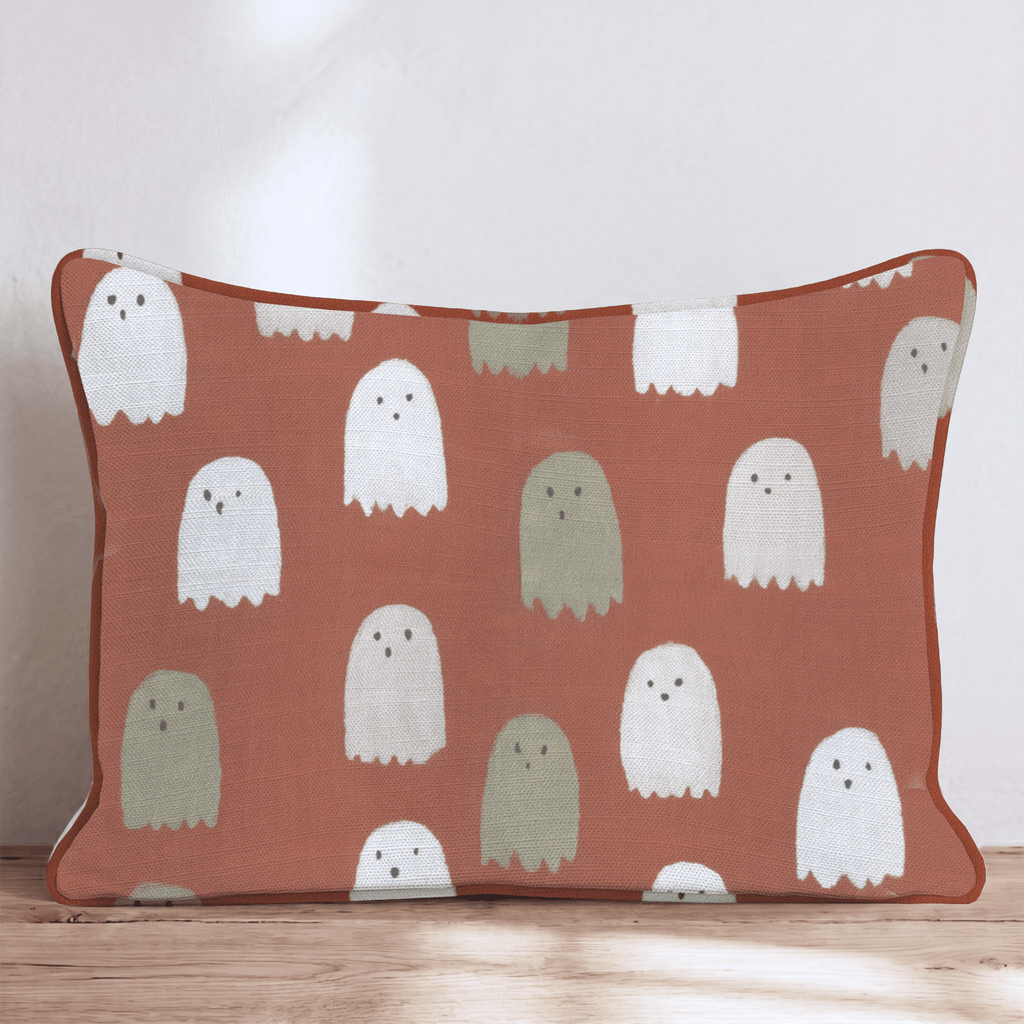 Tiny Ghost Parade Throw Pillow - Hillcroft Home