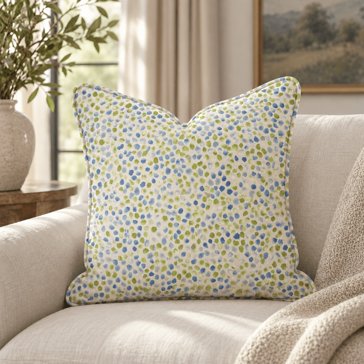 Tiny Swamp Dots Throw Pillow throw pillow - Hillcroft Home