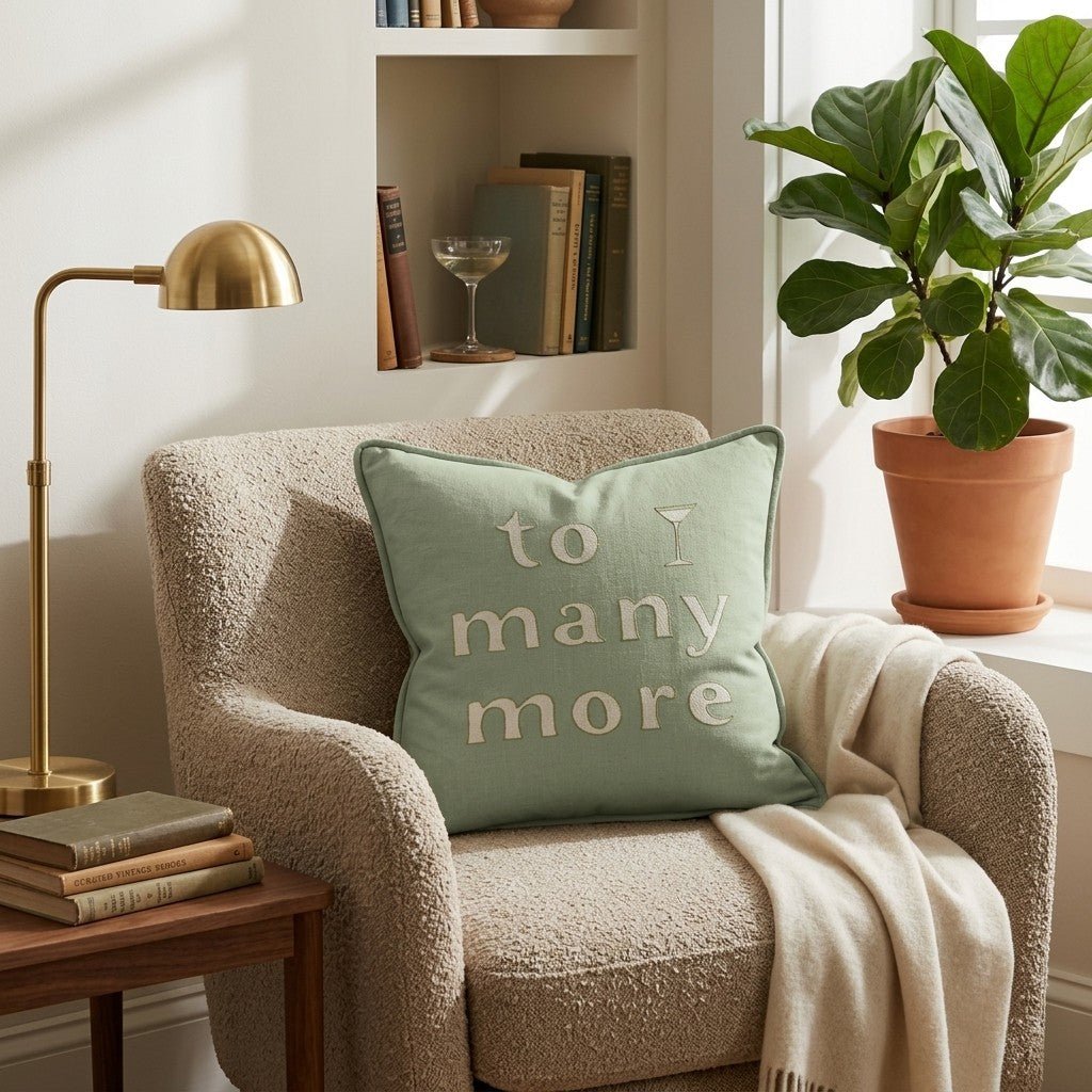 To Many More Throw Pillow - Hillcroft Home
