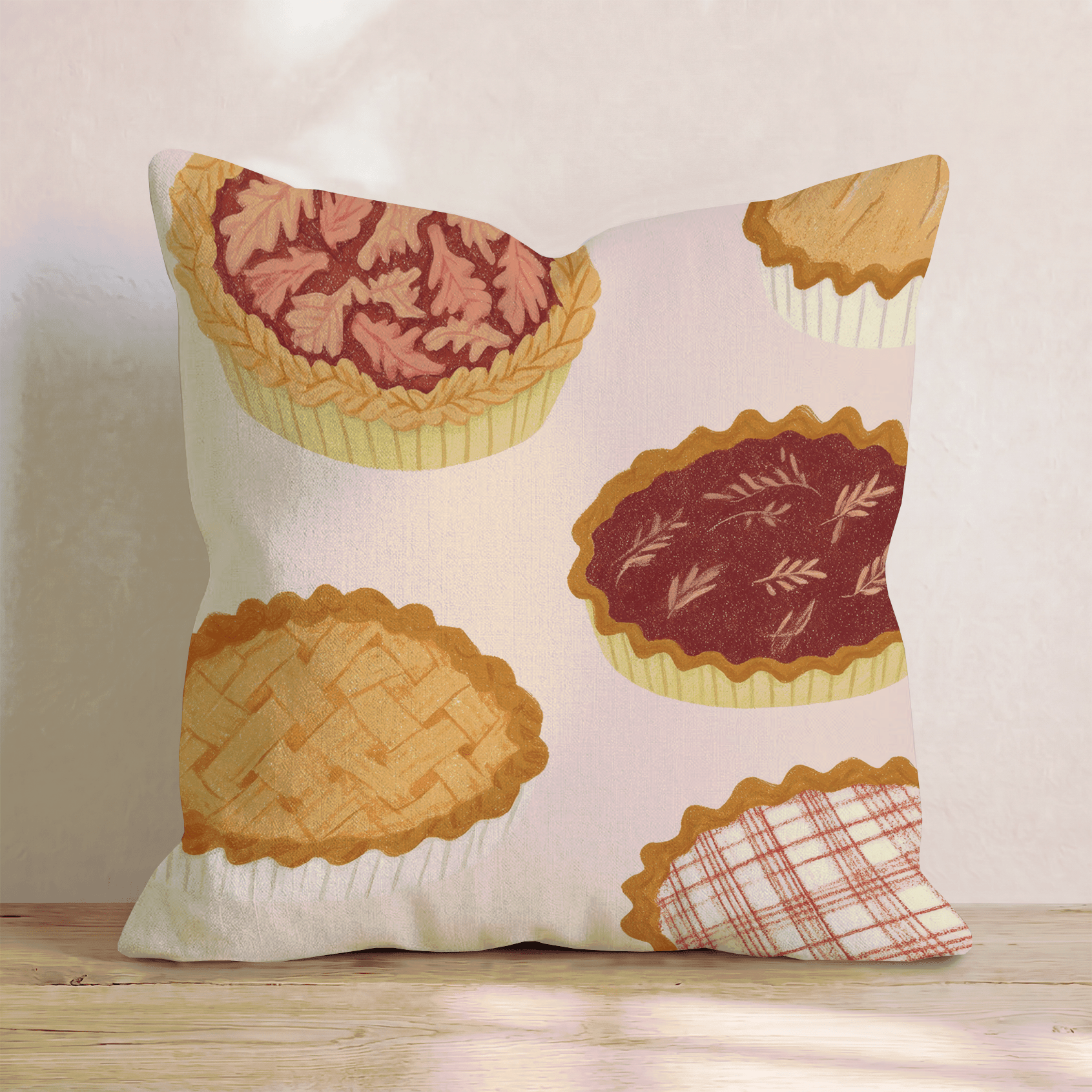 Toasted Pecan Pies Throw Pillow - Hillcroft Home