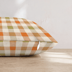 Toffee Gingham Throw Pillow - Hillcroft Home