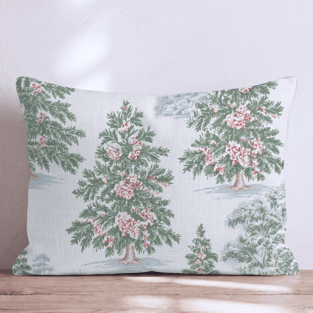 Toile Tannenbaum Throw Pillow throw pillow - Hillcroft Home