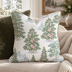 Toile Tannenbaum Throw Pillow throw pillow - Hillcroft Home