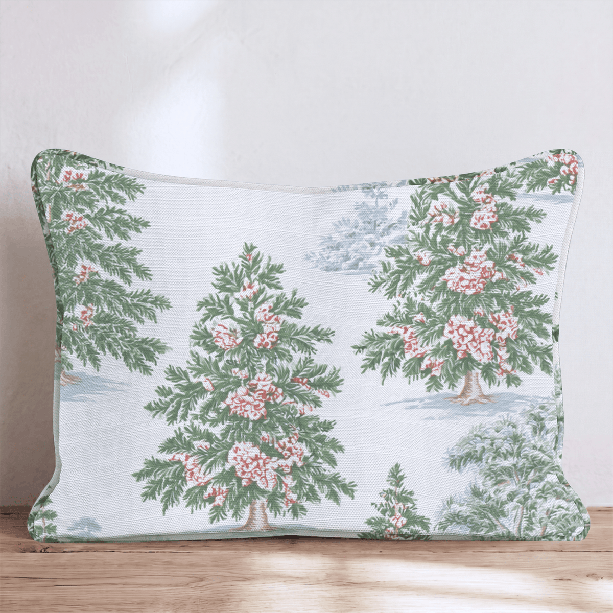 Toile Tannenbaum Throw Pillow throw pillow - Hillcroft Home