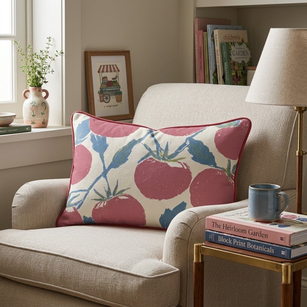 Tomato Vines Throw Pillow - Hillcroft Home