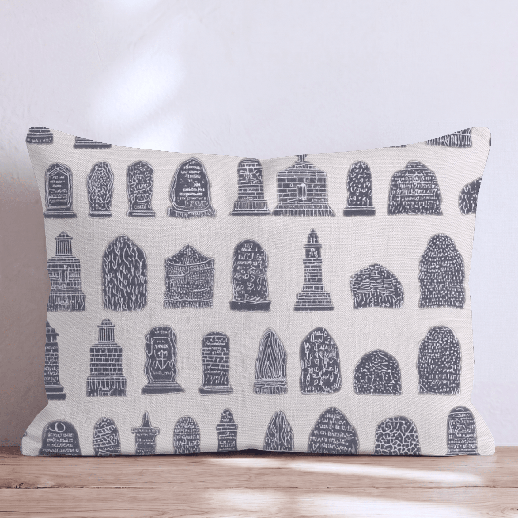 Tombstones Throw Pillow - Hillcroft Home