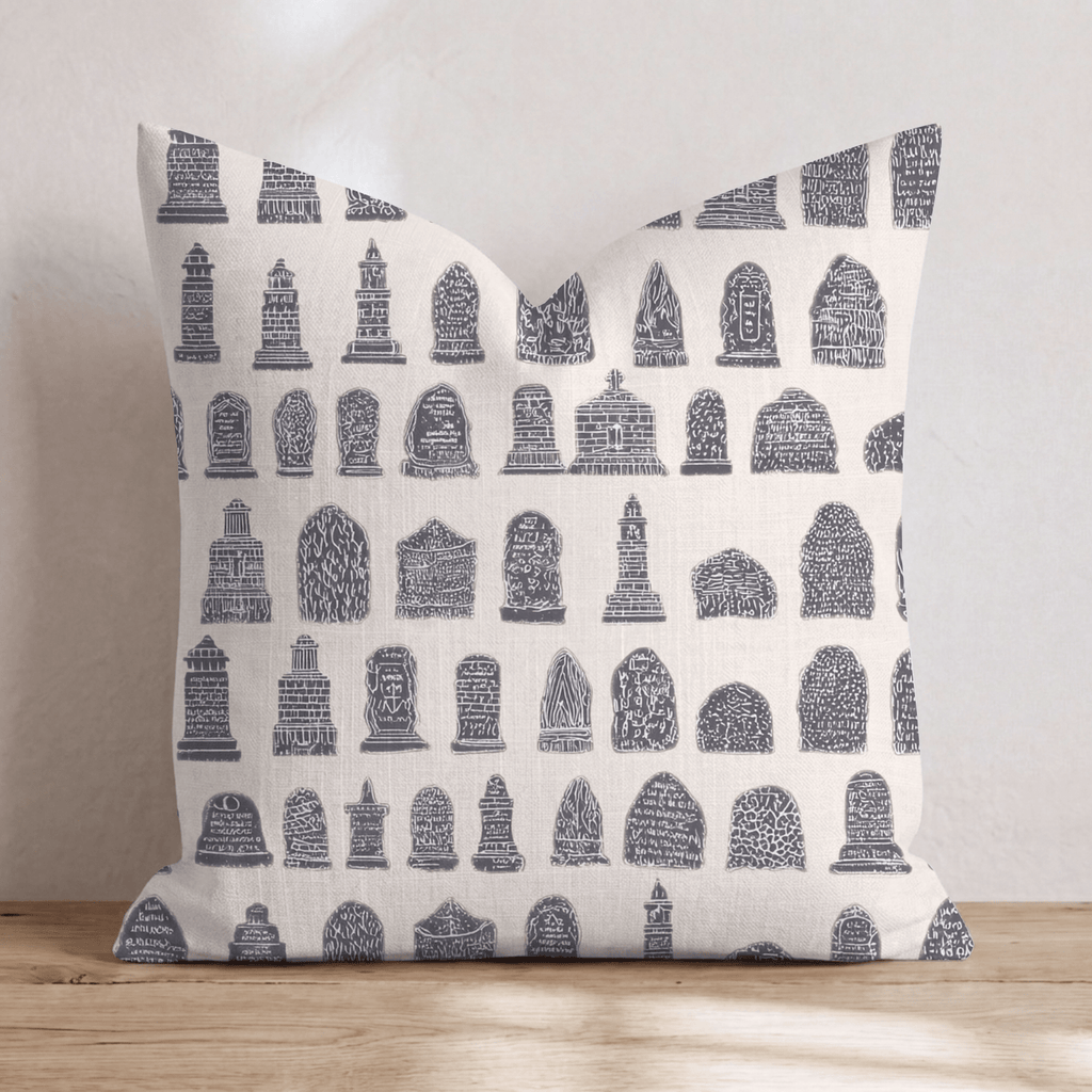 Tombstones Throw Pillow - Hillcroft Home