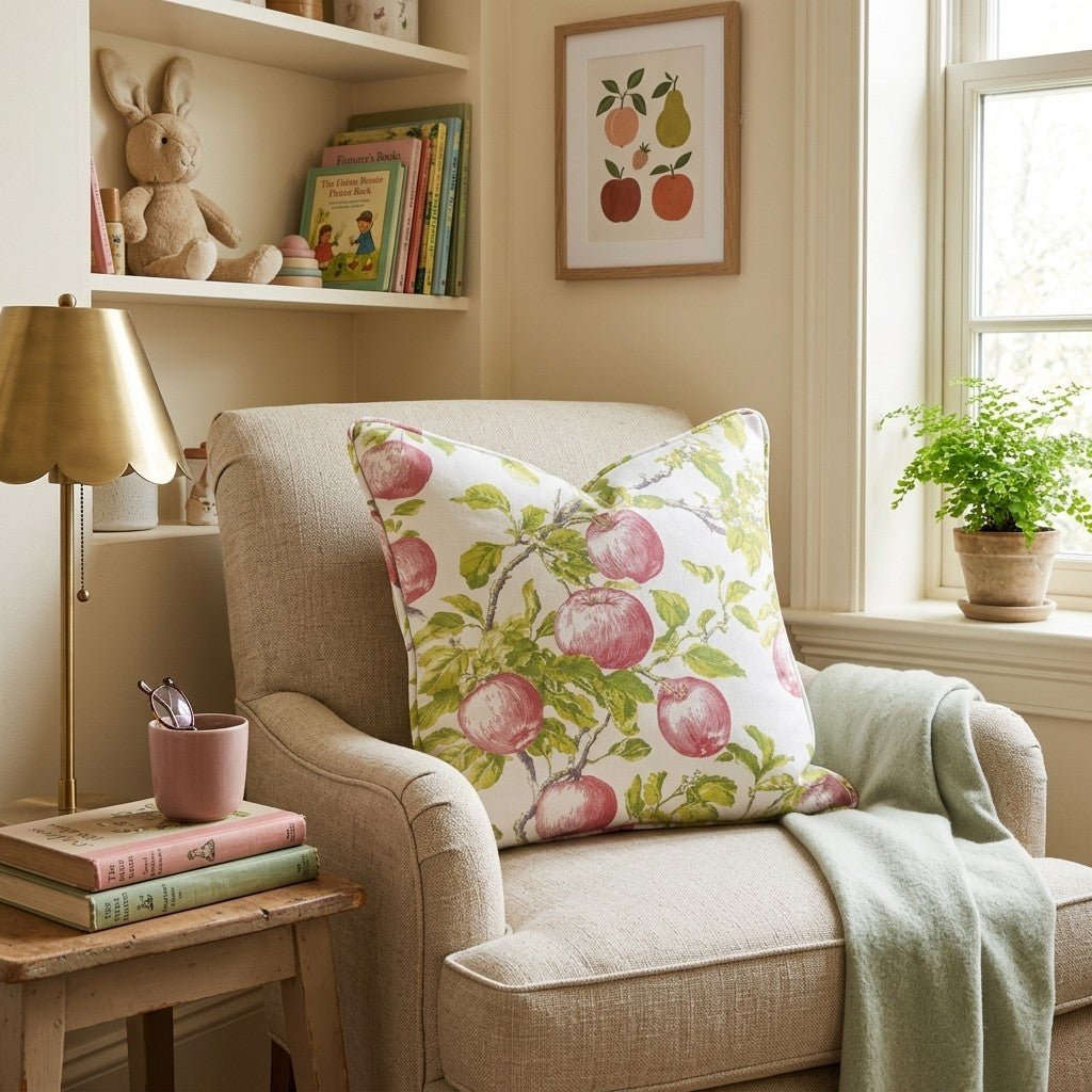 Tons Of Apples Throw Pillow - Hillcroft Home