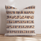 Tortoise Shell Stripes Throw Pillow - Hillcroft Home