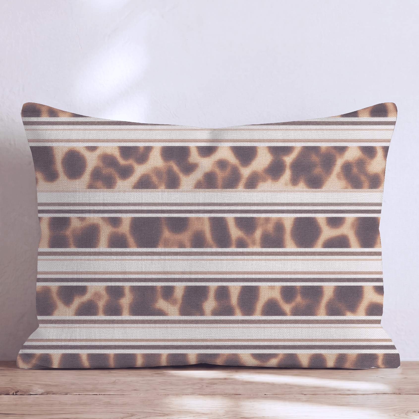 Tortoise Shell Stripes Throw Pillow - Hillcroft Home