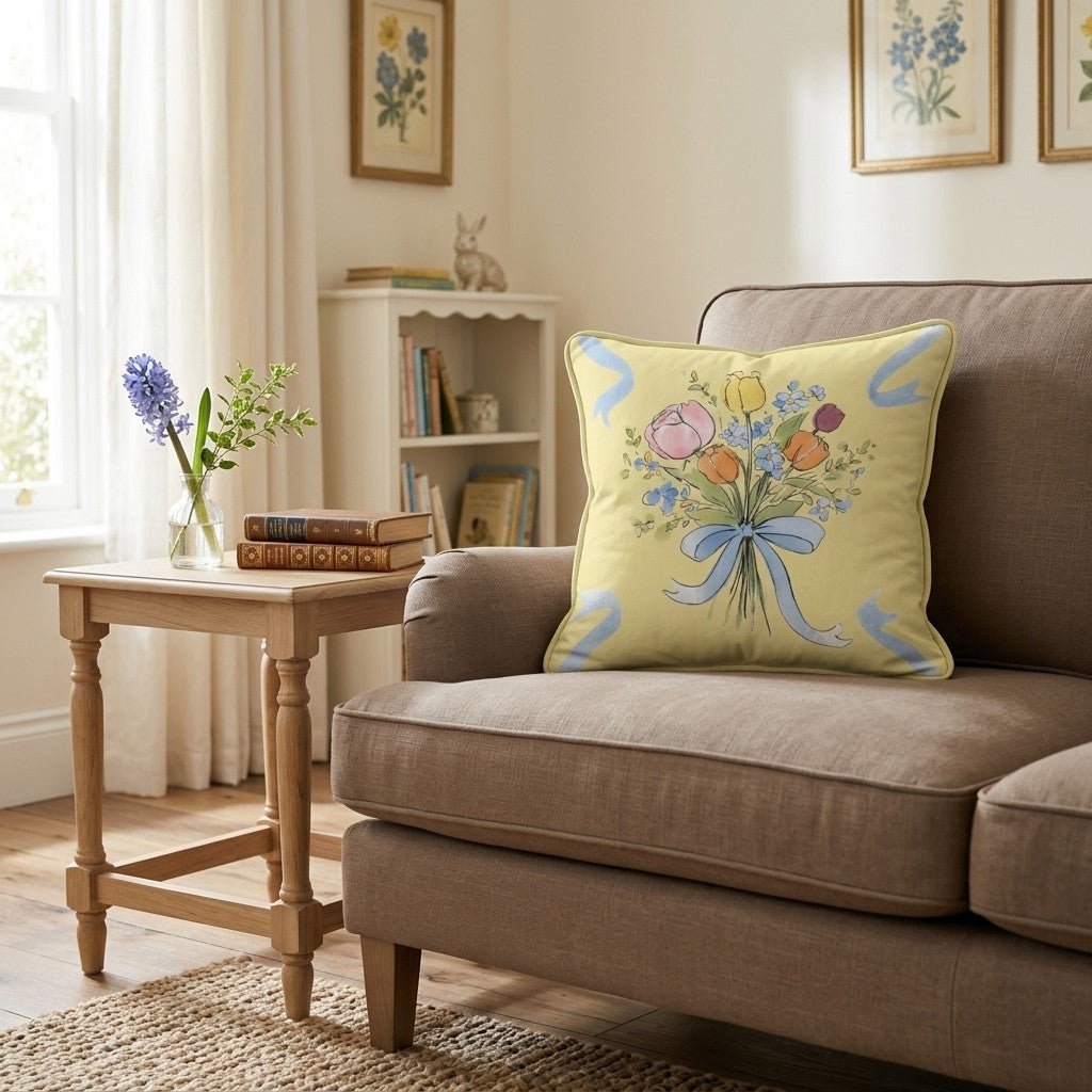 Toss the Bouquet Throw Pillow - Hillcroft Home
