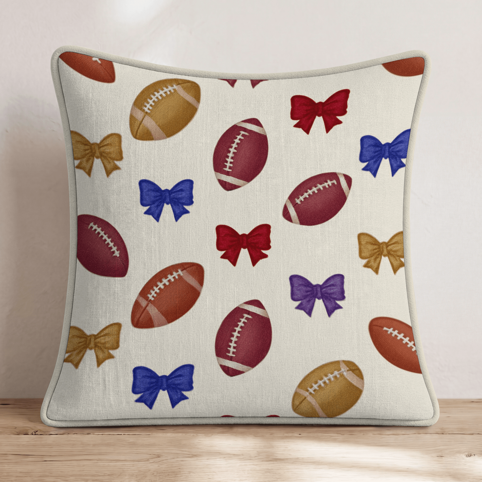 Touchdown Bows Throw Pillow - Hillcroft Home
