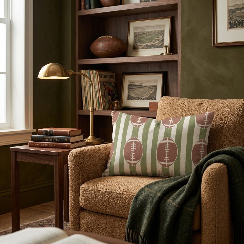 Touchdown Stripes Throw Pillow - Hillcroft Home