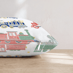 Toy Trains Throw Pillow - Hillcroft Home