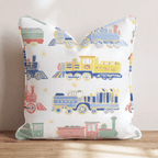 Toy Trains Throw Pillow - Hillcroft Home