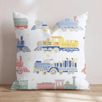 Toy Trains Throw Pillow - Hillcroft Home