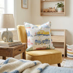 Toy Trains Throw Pillow - Hillcroft Home