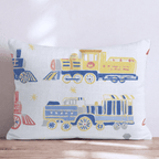 Toy Trains Throw Pillow - Hillcroft Home