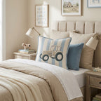 Tractor & Stripes Throw Pillow - Hillcroft Home