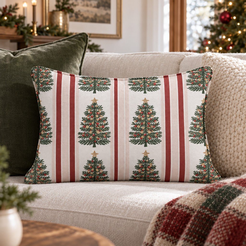 Tree-mendous Stripe Throw Pillow throw pillow - Hillcroft Home
