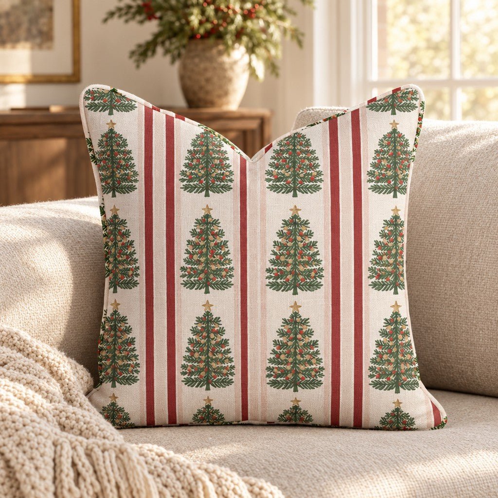 Tree-mendous Stripe Throw Pillow throw pillow - Hillcroft Home