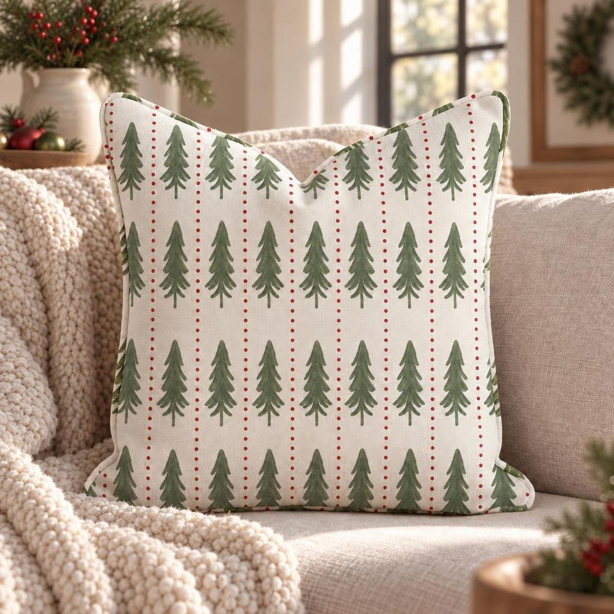 Tree's Company Throw Pillow throw pillow - Hillcroft Home