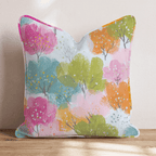 Trees in Bloom Throw Pillow - Hillcroft Home