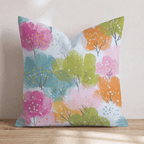 Trees in Bloom Throw Pillow - Hillcroft Home