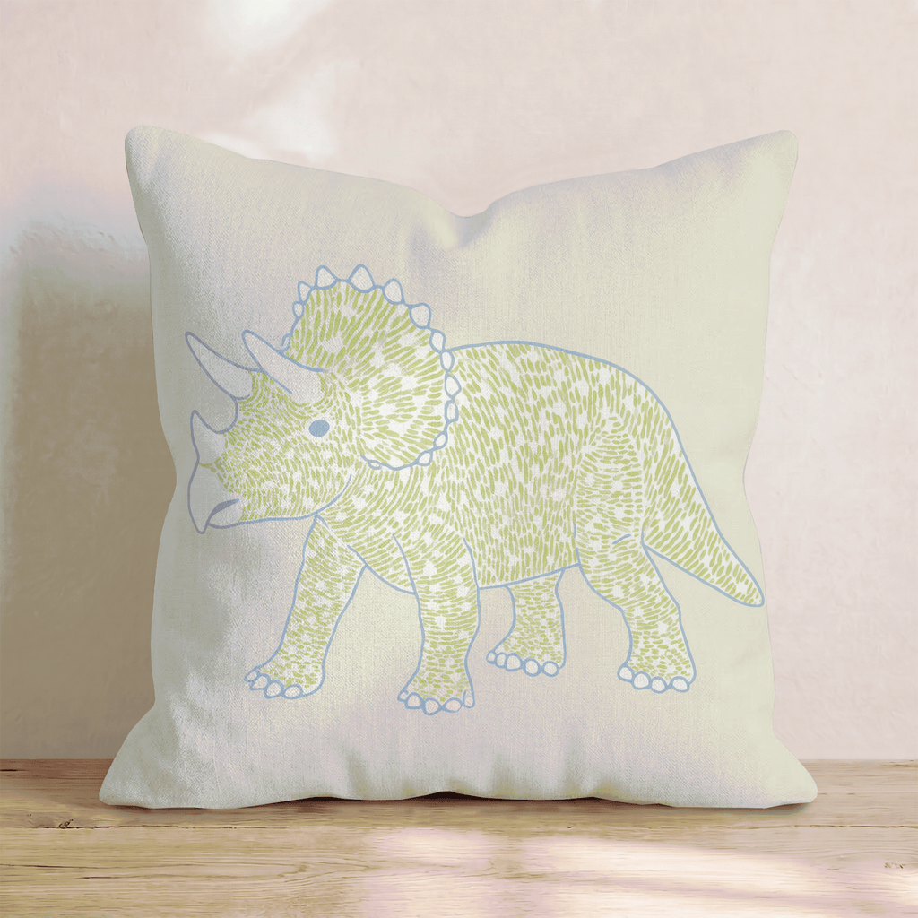Triceratops Friend Throw Pillow - Hillcroft Home