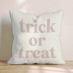 Trick Or Treat Blush Throw Pillow - Hillcroft Home