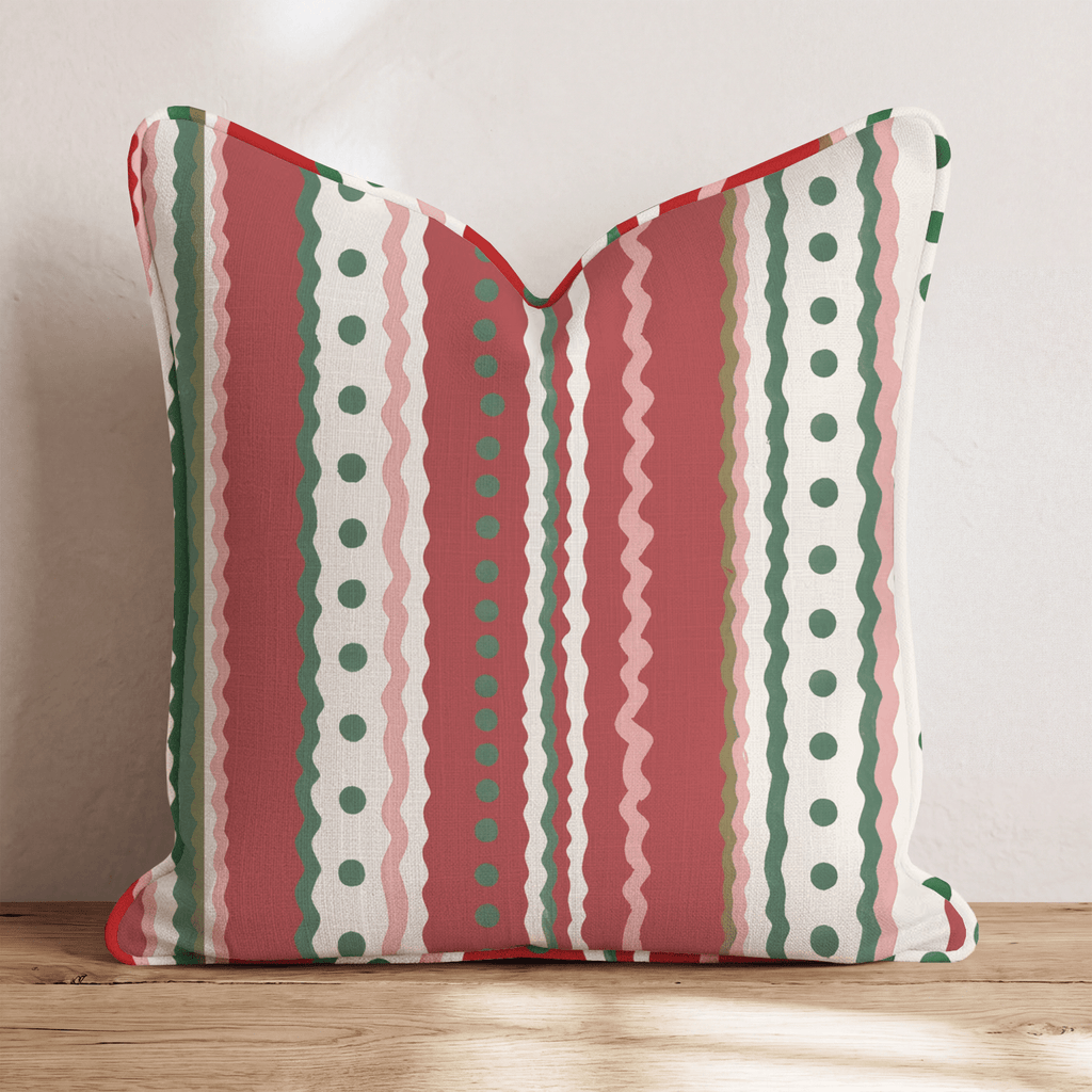 Trim the Tree Stripe Throw Pillow throw pillow - Hillcroft Home