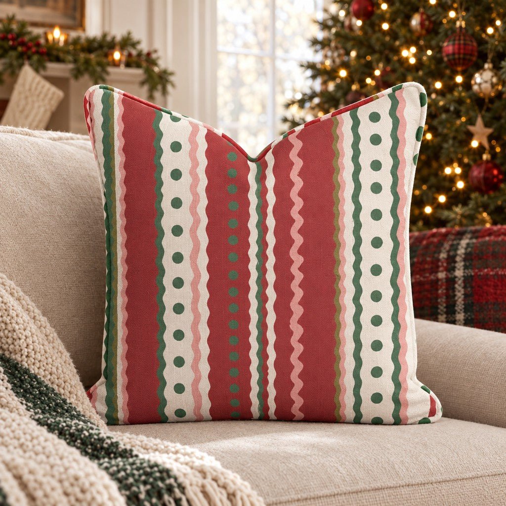 Trim the Tree Stripe Throw Pillow throw pillow - Hillcroft Home