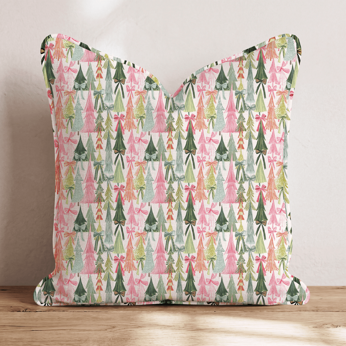 Trim with Bows Throw Pillow throw pillow - Hillcroft Home