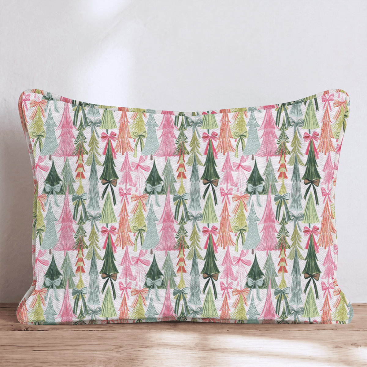 Trim with Bows Throw Pillow throw pillow - Hillcroft Home