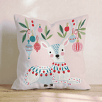 Trimmed Antler Doe Throw Pillow - Hillcroft Home
