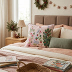 Trio of Trimmed Firs Throw Pillow throw pillow - Hillcroft Home