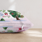 Trio of Trimmed Firs Throw Pillow - Hillcroft Home