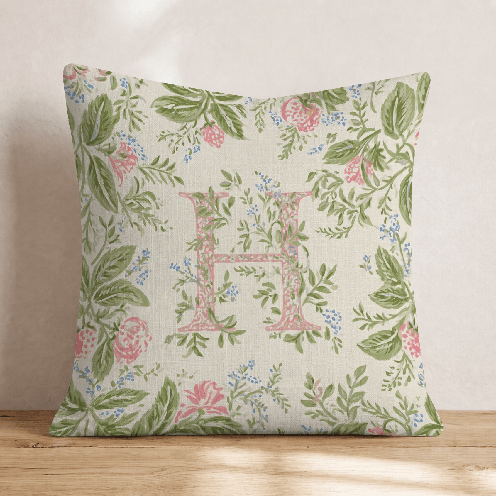 Tropical Christmas H Throw Pillow - Hillcroft Home